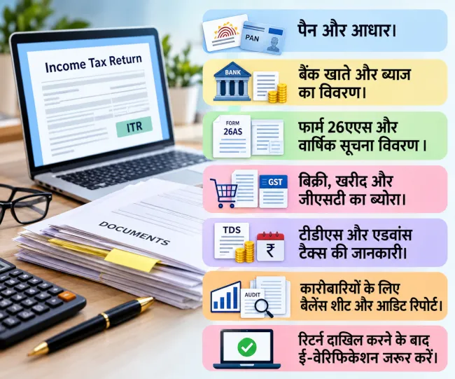 इनकम टैक्स रिटर्न दस्तावेज़ चेकलिस्ट